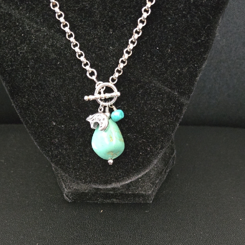 Vintage Shube Dakota Sterling Silver and Turquoise Necklace